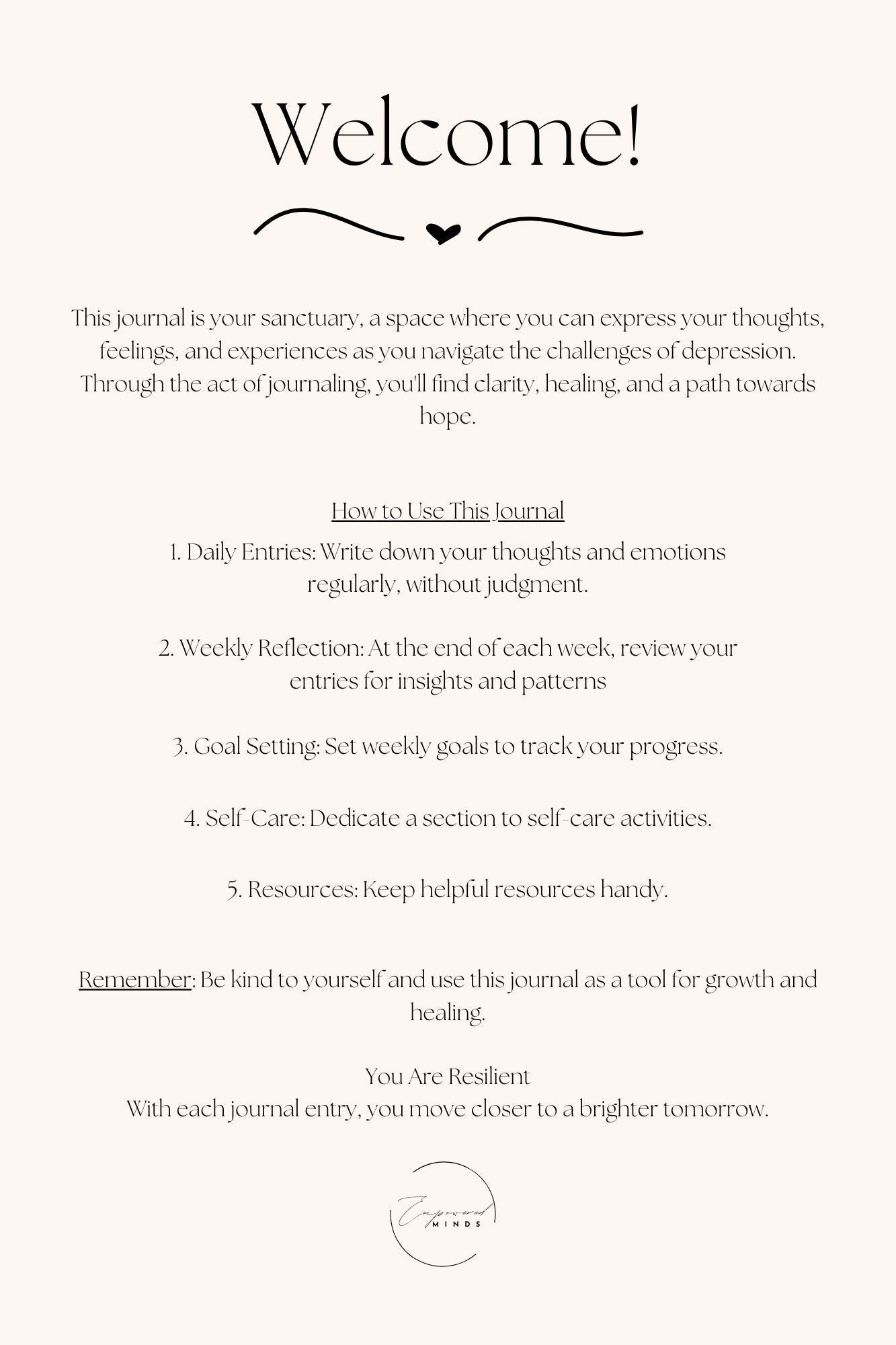 Daily Depression Digital Journal-Digital