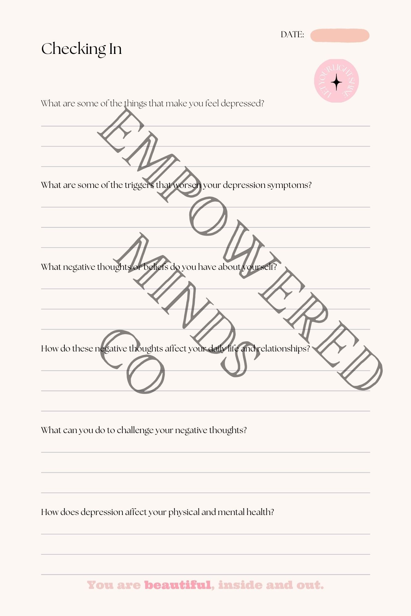 Daily Depression Digital Journal-Digital