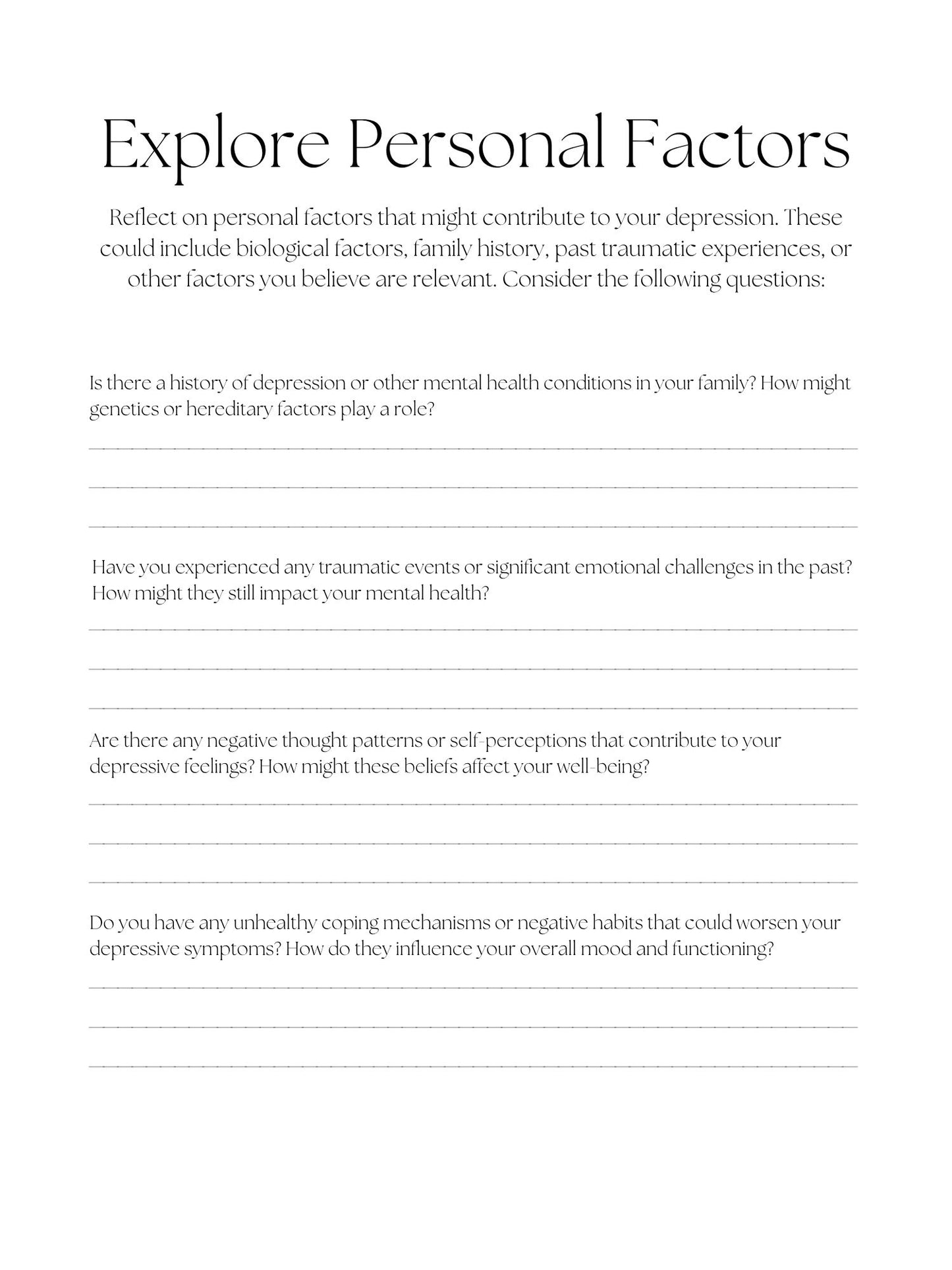 The Empowerment Journal - Transforming Depression into Empowerment.